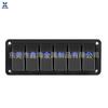 Painel de Alimentação com Interruptor para Carro de Viagem RV em Forma de Barco à Prova d'Água com Luz Interruptor Basculante de Seis Pinos em Três Velocidades em Forma de Barco