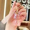 Llavero de Conejo de Caramelo Sentado de Cristal Acrílico Lindo Colgante de Joyería Llavero Colgante de Bolsa Moderno y Genial Venta al por Mayor