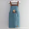 Nuevo logo de oso, delantal impermeable y a prueba de aceite, ropa de trabajo de cocina para hombres y mujeres, ropa de trabajo para tienda de té con leche, hogar