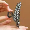 Pinza para el Cabello Grande con Forma de Espiga de Trigo de Piedra Ojo de Gato con Adorno Completo de Diamantes, Pasador de Metal para Peinados de Moño