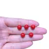 Mineral natural crudo, arena imperial, seis palabras, mantra, cuentas redondas, alto contenido de cinabrio rojo, cuentas sueltas, accesorios, cinabrio sánscrito, venta al por mayor