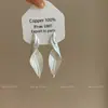 Pendientes de Metal con Forma de Hoja Estilo Minimalista Europeo y Americano, Modernos y Únicos, Pendientes de Botón de Hoja que No se Doblan