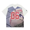 Camiseta de manga corta estilo callejero retro americano para mujer, diseño de moda de verano, top casual deportivo para pareja, blanco
