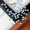 Pedrinhas de strass mini quadradas super brilhantes para nail art, cores sortidas, base plana, formato quadrado pequeno, bordas chanfradas, para decoração de unhas