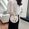 2023 Bolso de Hombro Fresco y Dulce Verano Nuevo Estilo Tejido Concha Bolso de Mano Retro Casual para Mujer Bolso Cruzado de Mano
