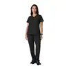 Uniforme de exfoliación elástico de secado rápido Amazon transfronterizo cuello en V manga corta unisex ropa de trabajo para doctor para clínicas dentales y de belleza