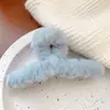 Presilhas de Cabelo Peludas Populares para Outono e Inverno, Presilhas de Cabelo Peludas Grandes, Presilhas de Cabelo Femininas de Alta Qualidade para a Parte de Trás da Cabeça, Presilhas de Tubarão Atacado