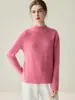 Nuevo Modelo 2026 Suéter 100% Cachemira Pura para Mujer, Suéter de Punto de Cuello Semi Alto, Capa Base Otoño e Invierno, Manga Larga de Cachemira