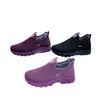 2026 Invierno Nuevos Zapatos de Algodón Comercio Exterior Venta al por Mayor Casual Transpirables Más Terciopelo Tejido Volador Suela Deportiva para Montañismo Antideslizante Zapatos de Algodón para Mujer