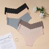 Ropa Interior Femenina Transpirable de Seda de Hielo Transfronteriza de Amazon Europea, Americana y Sudamericana Sin Costuras Sexy de Cintura Media-Alta