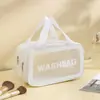 Bolsa de Cosméticos de Nuevo Estilo para Mujer, Neceser Portátil, Gran Capacidad, Separación Seco y Húmedo, Bolsa de Almacenamiento para Ducha de Viaje, Diseño de Dibujos Animados