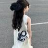 Bolsa Infantil Verano Nueva Linda Estampado de Lunares Bolso Cubo Charol Brillante Bolso de Mano para Niñas Bolso Cruzado para Labiales