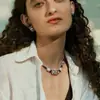 Nuevo producto: Colgante con Forma, Collar de Cuerda Trenzada, Pulsera, Diseño de Nicho, Cuentas de Cristal, Cadena para Clavícula Estilo Resort Bohemio