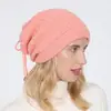 M1019 Chapéu Cachecol 2 Usos Suéter Chapéu Outono e Inverno Novo Feminino Veludo Quente e à Prova de Frio Tricô Proteção de Orelha Chapéu de Gola Alta