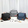 Bolsa de almuerzo portátil de gran capacidad transfronteriza, papel de aluminio engrosado, bolsa de almuerzo de conservación fría y fresca de larga duración, bolsa aislante para lonchera cruzada