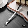Mini Juego de Cuchara y Tenedor Sencillo de Acero Inoxidable Tenedor Creativo con Forma de Ola para Pastel de Luna Tenedor para Repostería Tenedor para Fruta Venta al por Mayor