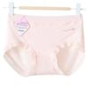 Ropa Interior Qiao Zhifu para Mujer de Nailon sin Costuras Seda de Hielo Exquisito Borde Jacquard Ligera Cómoda Transpirable Calzones de Cintura Media