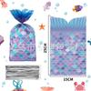 Bolsa de Celofán con Patrón de Cola de Sirena Amazon Fiesta Navideña Bolsa de Regalo de Cumpleaños Bolsillo con Solapa Plana OPP Pantalones