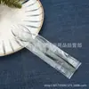Cuchara desechable independiente de mango largo negro para comida occidental, tenedor de postre engrosado creativo, tenedor-cuchara engrosado de una sola pieza