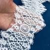 Encaje de pestañas no elástico nailon algodón línea de hueso 11 cm de ancho código de barras accesorios de ropa bricolaje ventas directas de fábrica