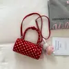 2025 Nuevo Verano Moderno Bolso Cruzado Cilíndrico de Gran Capacidad con Lunares Simple de Moda para Mujer