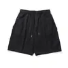 Shorts Casuais de Algodão Estilo Japonês de Perna Reta 2026 Verão Novo Esportivos Largos com Cordão Calças Masculinas