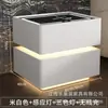 Mesa de noche flotante de lujo ligero con luz sensor, carga inalámbrica, cerradura de contraseña multifunción, mueble de almacenamiento para dormitorio principal de celebridad de internet, estilo nuevo