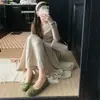 Versión de piel de oveja, zapatos de lana estilo ballet de lunares con puntera redonda, con lazo, apertura poco profunda, tacón bajo y suela plana, nueva colección otoño/invierno para mujer