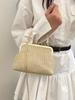 Bolso de Noche Transfronterizo Bolsos de Nuevo Estilo Mini Bolso de Pinza de Concha Bolso Estilo Étnico Hanfu Bolso con Cadena Cruzada al Hombro