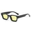 Película de color de moda Gafas de sol PC de montura completa para hombres y mujeres con caja pequeña gafas de sol estilo callejero gafas punto transfronterizo