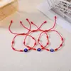 Pulseira de Olho Grego de 7 Nós Mais Vendida em Fronteira Pacote com 9 Pulseiras de Cartão de Papel Olho Azul Pulseira Trançada Ajustável