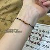 Festival del Bambú Xiaohongshu Pulsera Gaosheng Hueso de Oliva Cuerda Roja Trenzada Regalo para Muñeca para Mejor Amigo Examen Graduación Hecho a Mano