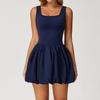 Vestido deportivo de dos piezas de Zechuang Naked Fake para mujer, anti-caminar, para correr al aire libre, fitness, tenis, falda 4001