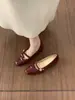Zapatos de Salón Cuadrados Estilo Hada Chuyuji para Mujer con Faldas, Novedad Primavera 2026 Versátil Mary Jane de Gamuza con Una Correa