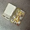 Los fabricantes suministran tarjeta de oro para niño de la buena fortuna tarjeta de plata tarjeta de corrosión metálica tarjeta de latón dorado tarjeta de Buda de mano tarjeta de protección corporal