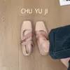Primer Encuentro Zapatos Planos de Ballet Rosas de Temporada con Corte Bajo y Falda, Mary Janes con Tira Cuadrada, Zapatos de Noche Estilo Suave de Otoño