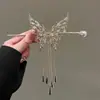 Auténtica Horquilla de Hada Mariposa, Falda con Cara de Caballo, Cheongsam Dinastía Han, Estilo Chino Nuevo Estilo Chino Tocado, Accesorios para el Cabello, Horquilla para el Cabello con Borla, Accesorios para el Cabello