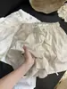 Shorts Casuales de Lino Estilo Old Money para Mujer, Ropa de Playa Delgada de Verano, Pantalones Anchos Holgados Relajados para Mujer Petite