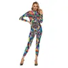 Mono Nuevo de Estilo Comercio Exterior Original con Estampado Corporal Sexy 3D Traje de Performance Mono Ajustado B142-117