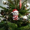 Producto Nuevo Transfronterizo Taza Creativa Acrílica Plana Lindo Gato Colgante de Navidad Colgante Decoración Navideña
