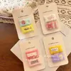 Grampo de Cabelo Novo de Tecido Feito à Mão da Coreia do Sul Primavera e Verão Xadrez Doce Floral BB Clip Infantil Grampo de Cabelo Quebrado para Meninas Presilha Lateral