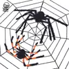 Aranha Gigante de Halloween Teia de Aranha Brilhante Dança Ativada por Som Festa Casa Assombrada Decoração Adereços Ativados por Som Decoração de Festa Pelúcia