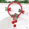 Guirlanda de Natal de Veludo Transfronteiriça Enfeite para Porta da Frente Laço Trançado DIY Decoração de Natal Ornamento Pendurado