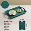 Bandeja de plástico, grado comercial, patrón de veta de madera, rectangular, engrosada para servir platos en restaurantes, cafeterías y restaurantes de comida rápida, antideslizante, adecuada para hamburguesas y otros alimentos