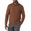Sudadera de hombre con media cremallera y cuello alto de cachemira y seda para otoño e invierno, adecuada para el uso diario, con forro cepillado