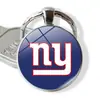 Venda Quente Transfronteiriça NFL Time Pedra Preciosa 32 Logos de Equipe de Futebol Americano NFL Pingente Anel em Relevo Pingente de Chaveiro
