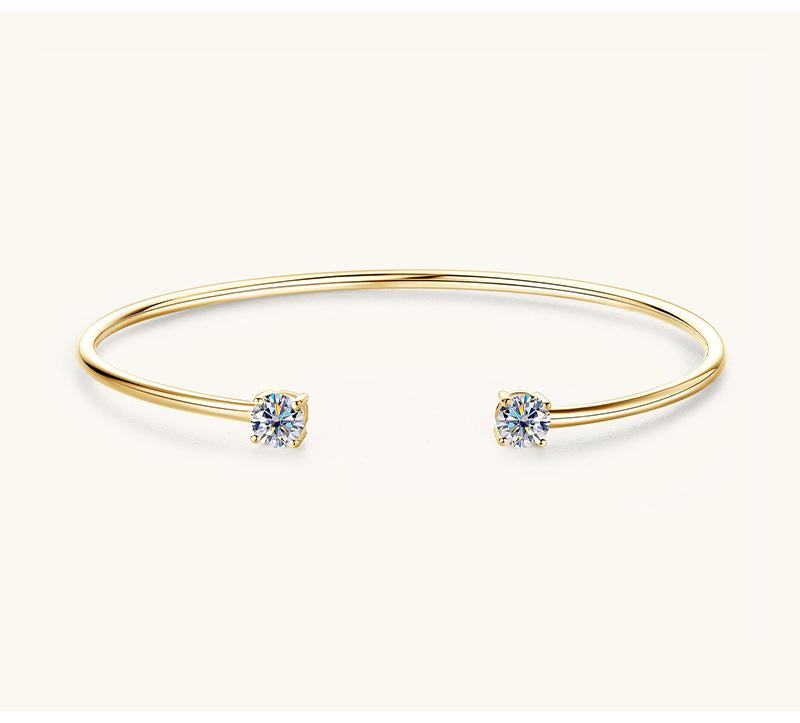 双钻莫桑钻石手镯