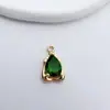 Colgante Individual de Zirconia Micro-Pavimentada en Oro Recubierto de Cobre Forma de Gota de Agua Accesorios de Joyería DIY Pulsera Pendientes Material Hecho a Mano