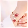Pegatinas de Tatuaje de Flor de Cerezo Rosa para Mujeres Impermeables de Larga Duración Clavícula Muñeca Brazo Flor Estilo Ins Pequeño Fresco Imagen Pequeña Elegante