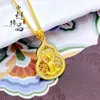 Loja de Ouro Mesmo Estilo Ouro Antigo Vazado Filigrana Cravejado com Diamantes Buda Sem Rosto Pingente Novo Chinês Retrô Cabacinha Buda Pingente